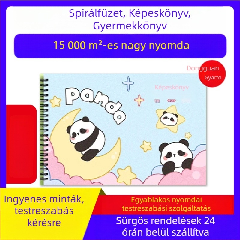 Rajzfüzet kemény borítóval és spirálkötéssel, testreszabott nyomtatási lehetőséggel