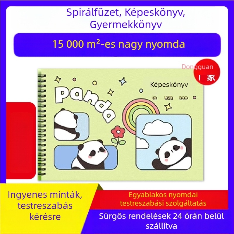 Rajzfüzet kemény borítóval és spirálkötéssel, testreszabott nyomtatási lehetőséggel