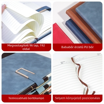 Személyre szabott A5-ös notesz ajándékdobozban, üzleti és irodai ajándék