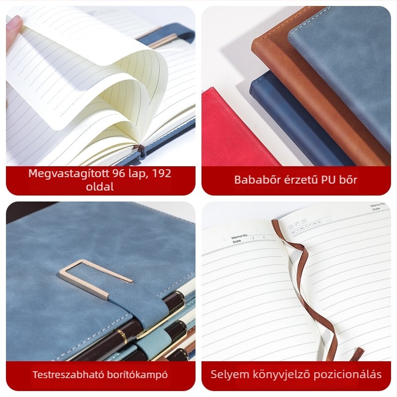 Személyre szabott A5-ös notesz ajándékdobozban, üzleti és irodai ajándék