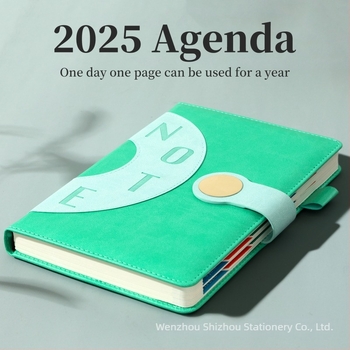 A5-ös méretű notesz kemény kötésben, tervező és naptár 2026-ra, imitációs bőrtok