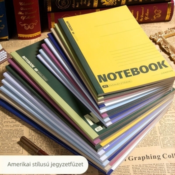 16K vastag notesz B5/A5, vonalas oldalak, egyszerű irodai jegyzetfüzet, nosztalgikus retro stílus