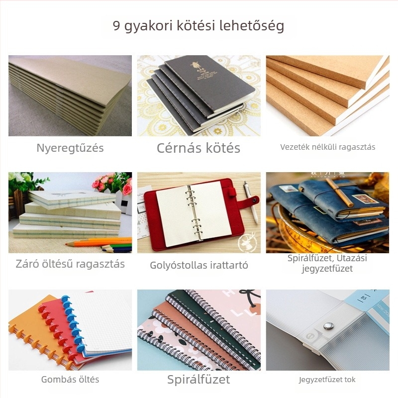 Jegyzetfüzet személyre szabott logóval, kreatív trend spirálkötés, A5, 100 oldal