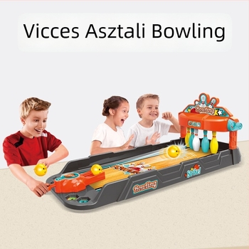 Gyerekeknek készült asztali bowling játék családi interakcióval és kéz-szem koordináció fejlesztésével
