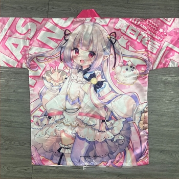 Egyedi Hanfu digitális szublimációval: rövid ujjú kimono köntös, yukata, cardigan anime rajongóknak