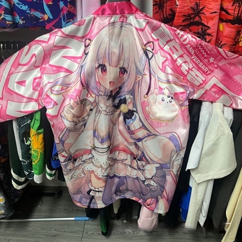 Egyedi Hanfu digitális szublimációval: rövid ujjú kimono köntös, yukata, cardigan anime rajongóknak