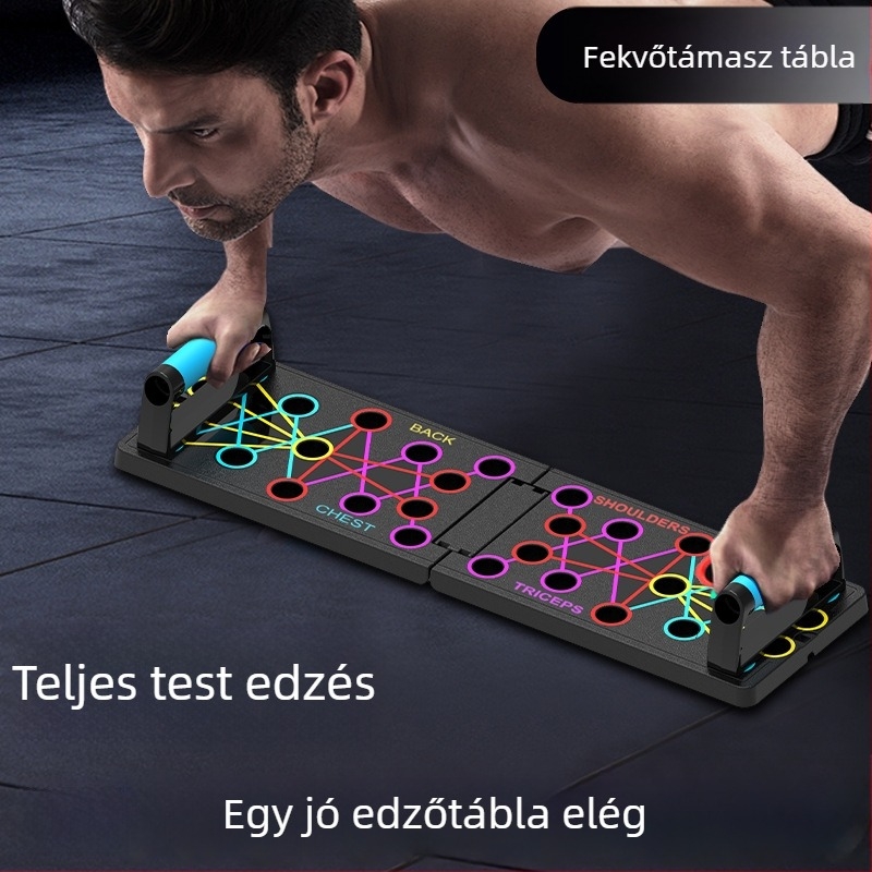 Hordozható, többfunkciós fekvőtámaszdeszka otthoni használatra – edzés a mellkas és a has számára