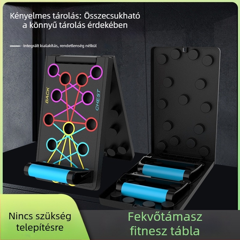 Hordozható, többfunkciós fekvőtámaszdeszka otthoni használatra – edzés a mellkas és a has számára