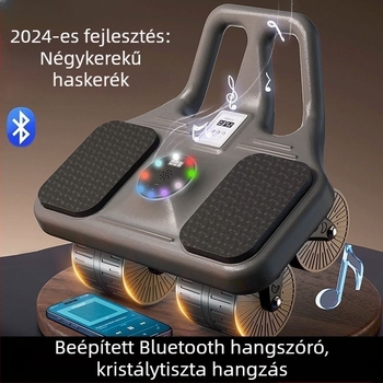 Négykerekű hasizomkerék automatikus visszapattanással – férfiak és nők számára, otthoni fitnesz eszköz