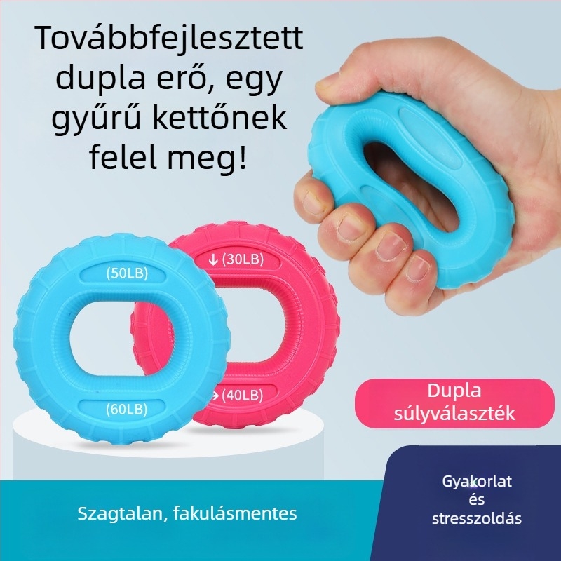 Szilikon fogógyűrűk kéz- és karerőnléti edzéshez és kézrehabilitációhoz