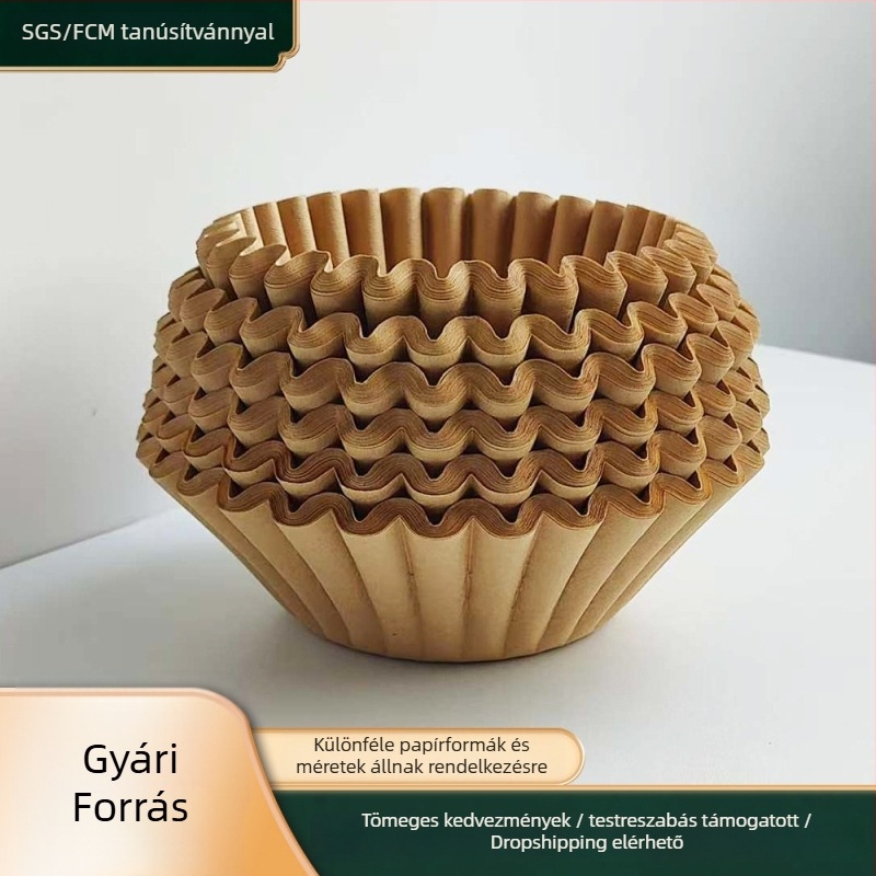 Vastagított kávéfilterpapír pour-overhoz, perforált, cellulózból készült, méret 155/250