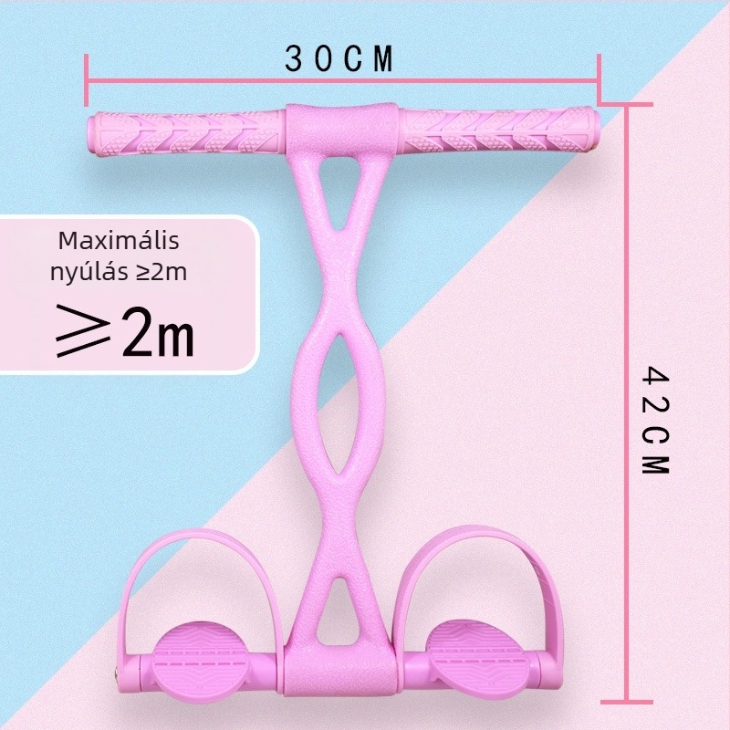 Pedálos feszítő – otthoni mellkasnyitó edzéshez való edző, többfunkciós elasztikus kötéllel