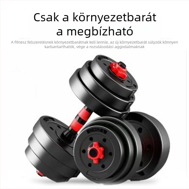 Környezeti szempontból barátságos cementes súlyzó készlet otthoni használatra, állítható 20–30 kg, rúddal és súlyzókkal
