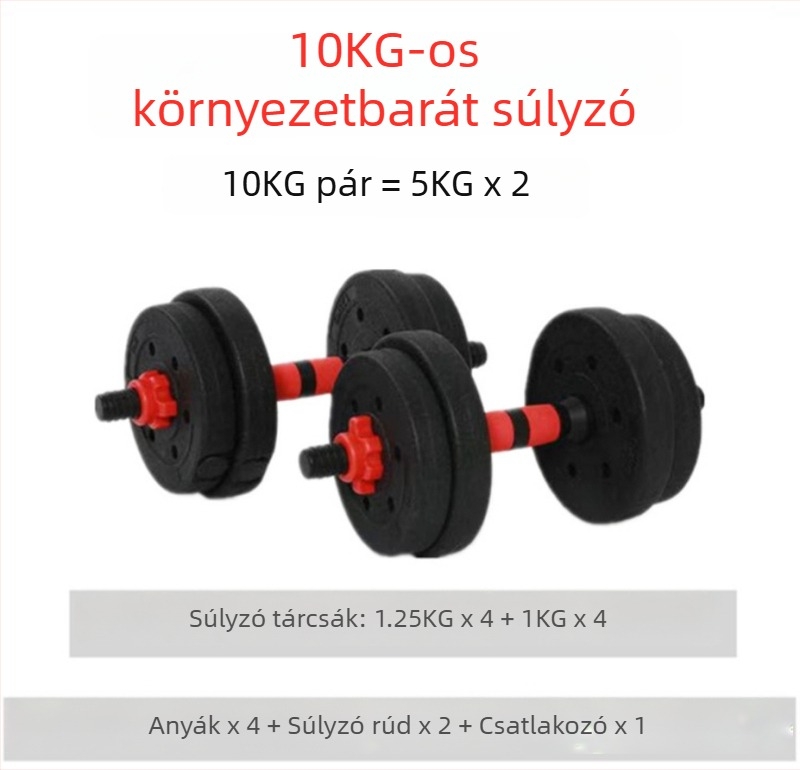 Környezeti szempontból barátságos cementes súlyzó készlet otthoni használatra, állítható 20–30 kg, rúddal és súlyzókkal