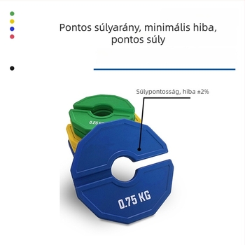 Gumi súlytárcsák súlyzórúdhoz, hordozható kivitel 35 mm-es lyukkal