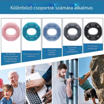 Szilikon fogás erőgyűrű kar- és csukló edzéséhez, 20–90 lb ellenállás