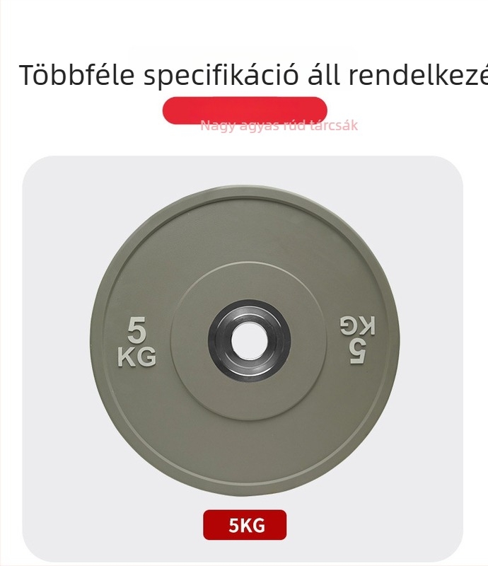 Súlytárcsák teljes gumibevonattal, nagy központi lyukkal, színesek, edzésre és kardióra, kettős használat, csúszásmentes, izomépítéshez