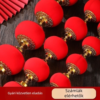 Flokkolt mini lámpások függő dekoráció – esküvőre, lakásavatóra, bonsajhoz, beltéri és kültéri használatra, lampionlánc a tavaszi ünnepekre