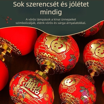 Flokkolt mini lámpások függő dekoráció – esküvőre, lakásavatóra, bonsajhoz, beltéri és kültéri használatra, lampionlánc a tavaszi ünnepekre