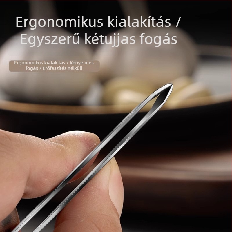 Friendship Rozsdamentes acél fokhagyma pucoló és prés – modern, minimalist konyhai eszköz