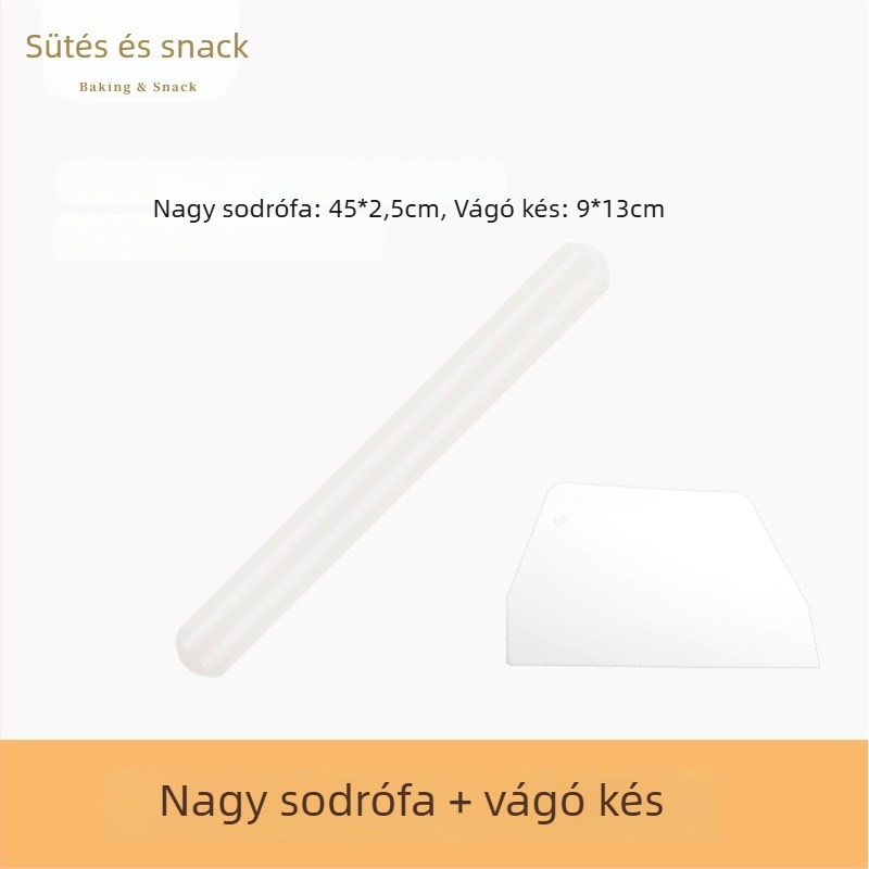 PP műanyag nyújtófa, három részes készlet, tapadásmentes, élelmiszer-minőségű, tészta nyújtásához, hosszú és rövid nyújtó felületek