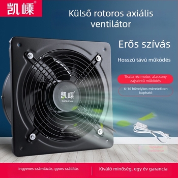 Erőteljes konyhai kipufogó ventilátor, 6–12 hüvelyk, csendes szellőztetés, 10 hüvelykes ablakos kipufogó ventilátor