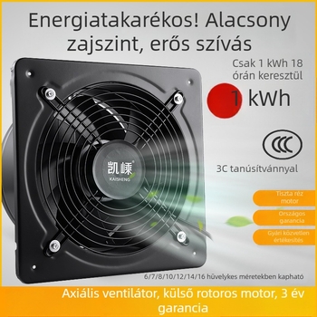 Erőteljes konyhai kipufogó ventilátor, 6–12 hüvelyk, csendes szellőztetés, 10 hüvelykes ablakos kipufogó ventilátor