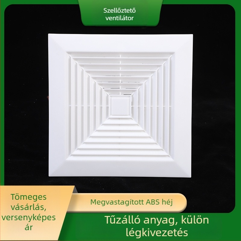 Beépített mennyezeti elszívó ventilátor fürdőszobához, ABS ház, fehér, 40W, 220V, 50Hz