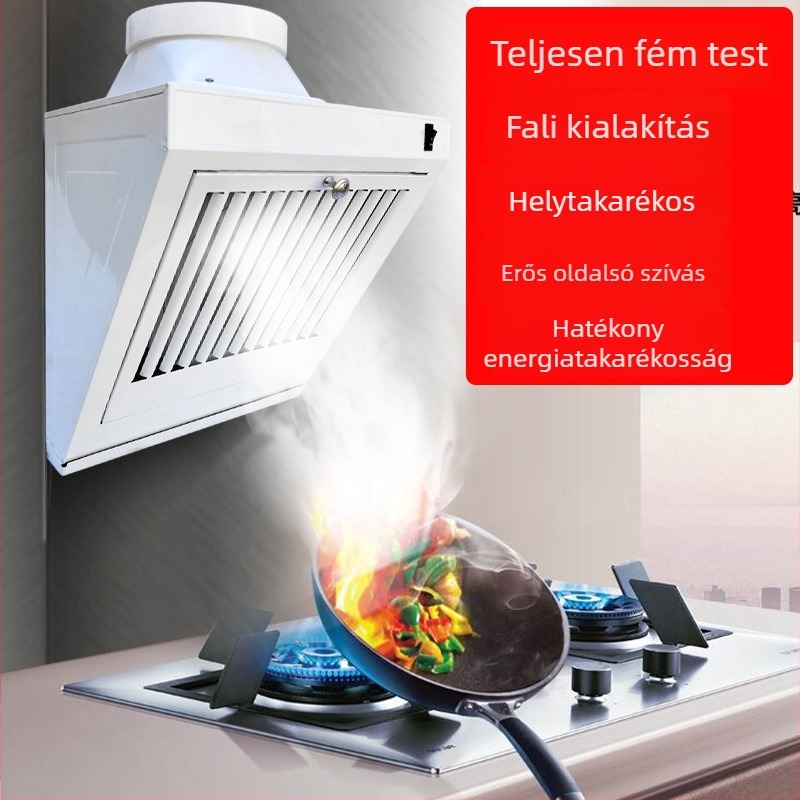 Fali szerelésű, kis méretű konyhai elszívó lakásban – kompakt kivezető ventilátor