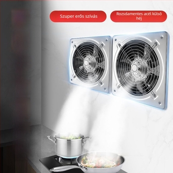 Rozsdamentes acélból készült konyhai szellőztető, falra szerelt, telepítés nélkül, mozgatható, elektromos ventilátor