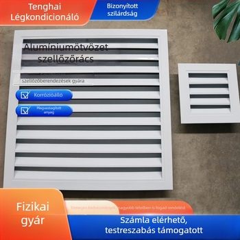 Alumínium ötvözetű lamellás légkivezető, kör- és négyszögletes, egy- vagy kétszintes központi klímaberendezéshez