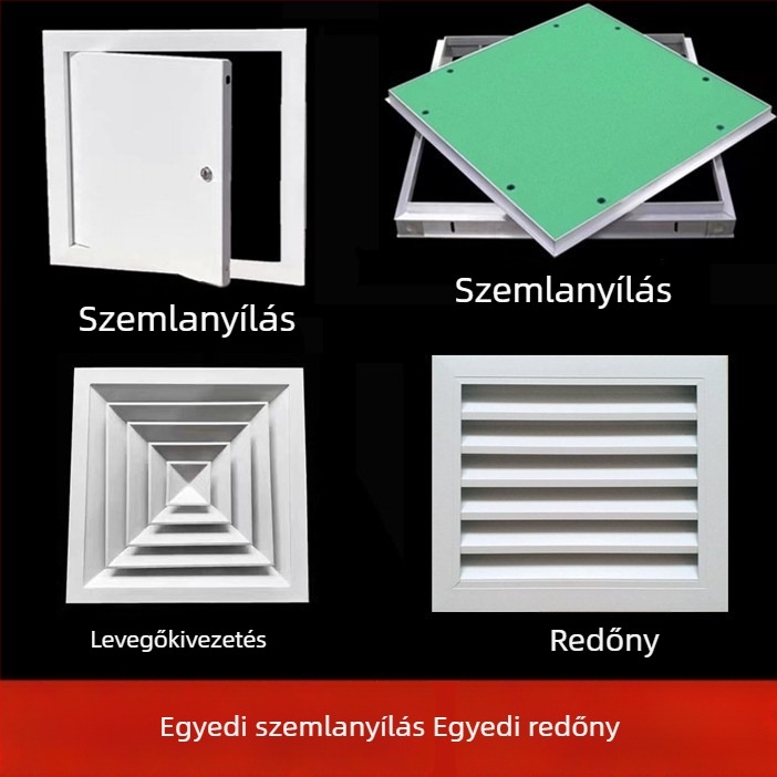 Egyedi méretű alumíniumötvözetes ellenőrző nyílás lamellás levegőkivezetővel