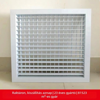 Egyrétegű lamellás szellőző, hangelnyelő