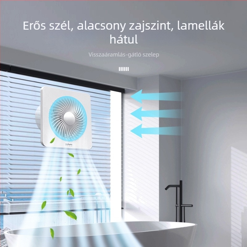 Fürdőszoba és konyha szellőztető ventilátor, kör alakú, üvegezett ablak típusú (APC-J, 220V)