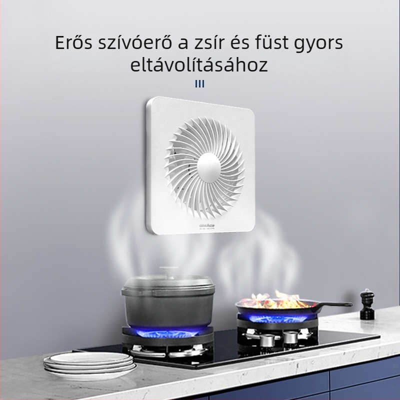 Fürdőszoba és konyha szellőztető ventilátor, kör alakú, üvegezett ablak típusú (APC-J, 220V)