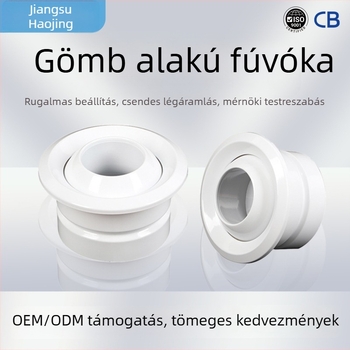 ABS műanyagból készült gömb alakú levegő kimenet, nagy sebességű légáram-diffúzor repülőterekre, vasútállomásokra és stadionokra