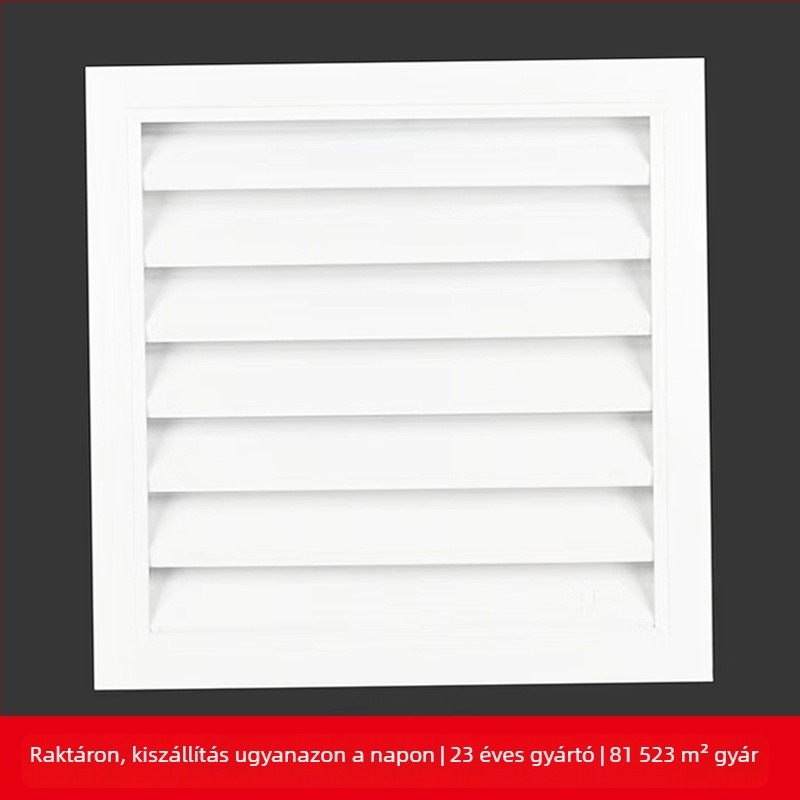 Központi klímaberendezés kiáratának lamellái, esőálló, két- és egyrétegű, porlasztott műanyagból