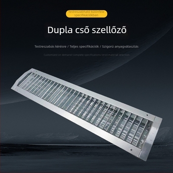 Kétoldalas lineáris lamellás levegő-kivezetőcső galvanizált acélból