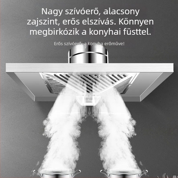 Otthoni használatra készült rozsdamentes acél konyhai szellőzőkészlet, hagyományos tűzhelyekhez, magas hatékonyságú füstelszívás