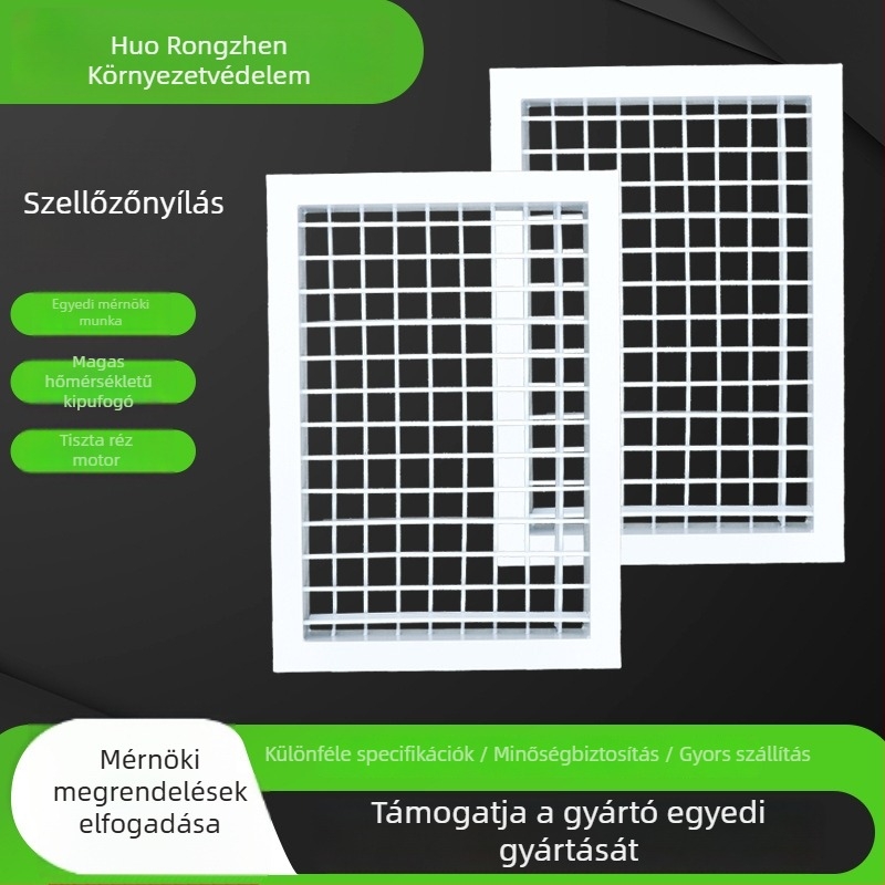 Külső alumínium ötvözetű lamellás szellőző a központi klímaberendezéshez – be- és kilépő levegő
