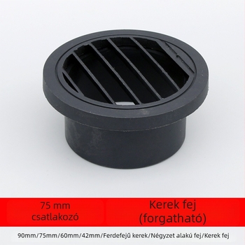 75 mm körkörös légkivezetés parkolási fűtéshez és autóklímához, forgó négyszögletes légkivezetés – tartozék