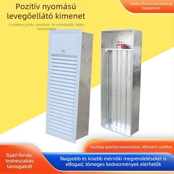 Lépcsőházi füstventil pozitív nyomású levegőellátással, kézi és elektromos működtetés, normálisan zárva