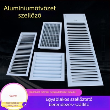 Alumíniumötvözetű központi klímaberendezés lamellás szellőzővel, külső falra szerelhető, vízálló és korrózióálló