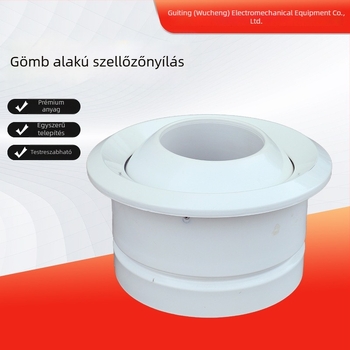 Kerek alumíniumötvözet légkivezető állítható hőmérséklet-szabályozással, gömb alakú fúvóka, örvény difúzor, kétszintes kialakítás