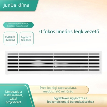 Alumínium ötvözetű központi légkondicionáló levegő-kimeneti rács lamellás, egyetlen rétegű, lineáris kialakítás, 0°