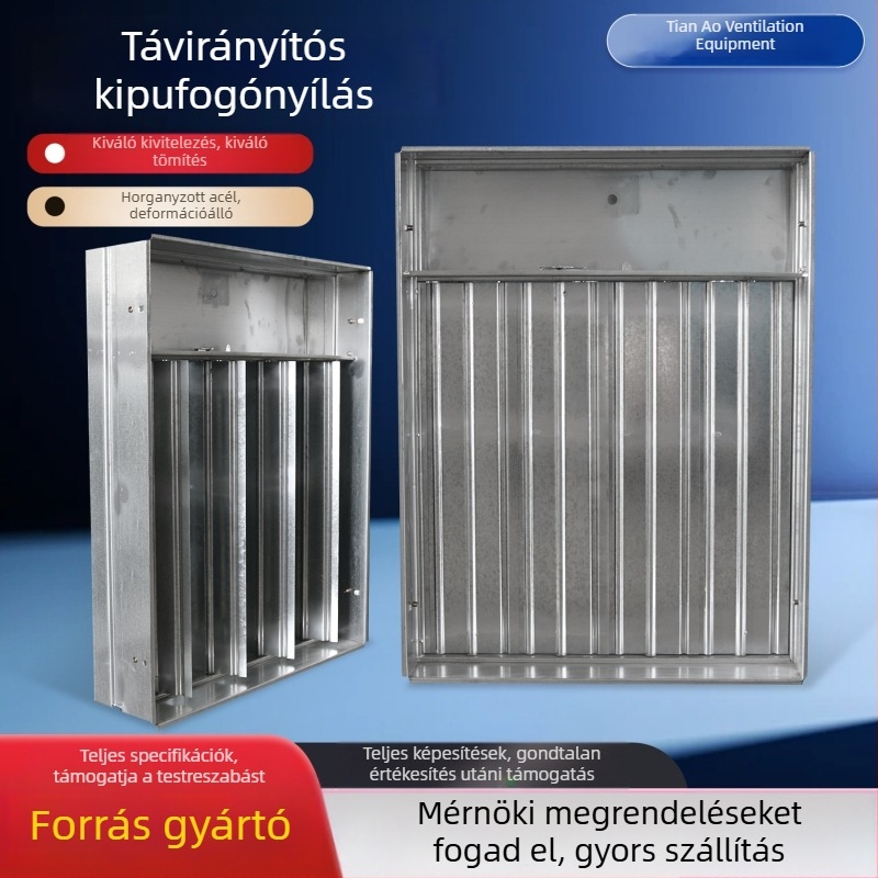 Mennyezeti panel távirányítós füstventilációhoz, friss levegő rendszerhez és tűzvédelmi funkcióhoz