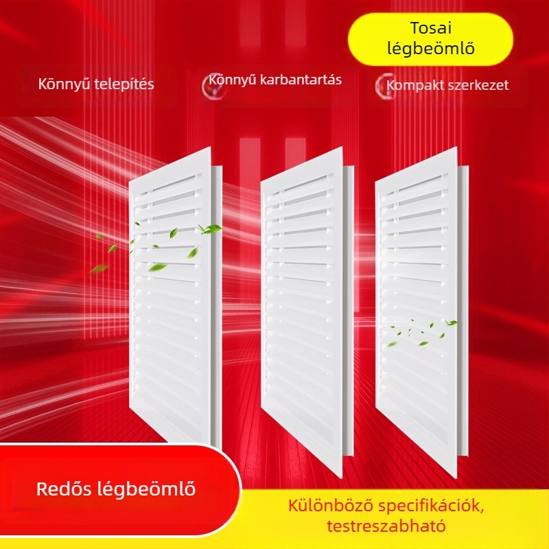 ABS egyhéjú lamellás szellőzőrács rozsdamentes acél/alumínium ötvözetből