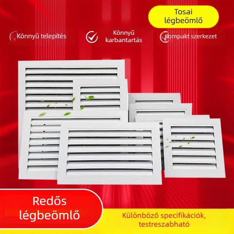 ABS egyhéjú lamellás szellőzőrács rozsdamentes acél/alumínium ötvözetből