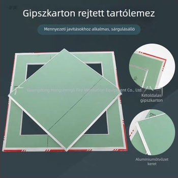 Gipszkartonhoz nyitható hozzáférési panel dupla alumínium éllel, alumínium ötvözet kerettel a mennyezethez és a szellőzéshez