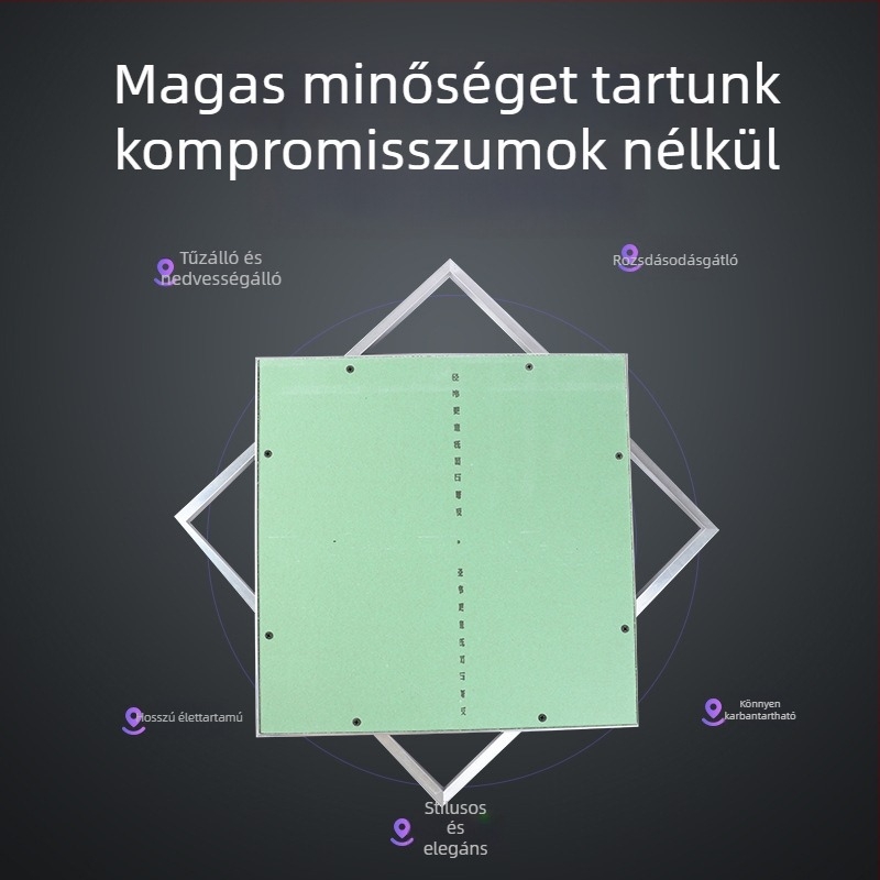 Gipszkarton plafonhoz rejtett hozzáférési nyílás, mennyezet alumíniumötvözetből